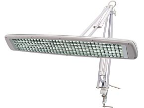 Lampa warsztatowa z rastrem i 3 świetlówkami liniowymi T5/14W