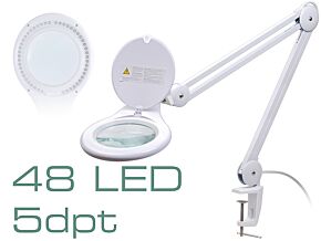 Lupa podświetlana stołowa 5 dioptrii fi 120mm 4W z 48 LED