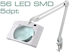 Lupa podświetlana stołowa 5 dioptrii 190x155mm 56 LED SMD 9W